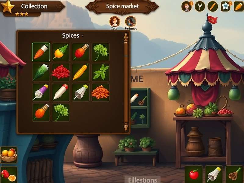 Coriander Conqueror Match gameplay screenshot showing spice collection interface